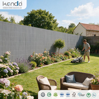 Clôture de Confidentialité en Vinyle Kenda Gris Foncé, Brise-Vue PVC à Lamelles Simples 19mm, Résistant au Vent et aux UV pour Balcons, Maisons, Villas, Jardins