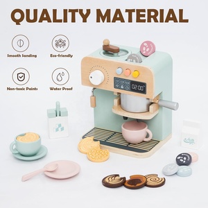 Juego de Cocina de Madera para Niños con Cafetera y Máquina de Espresso para Niños y Niñas de 3 a 5 Años Hecho a Mano - Product Image 5