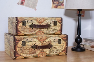 Hot Selling Customized <strong>Large</strong> Vintage Wooden Travel <strong>Storage</strong> Box Classic European Retro Antique Square Toy <strong>Trunk</strong> Functional - Product Image 5