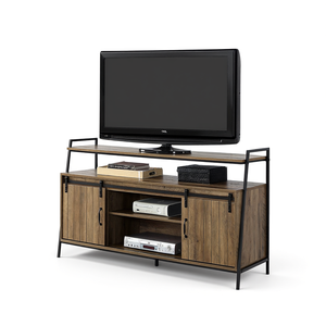 Mobile TV Rashawn in Rovere Rustico con Finitura Nera, 50-54 Pollici, Design Moderno, Arredamento per Soggiorno, Durevole e Funzionale - Product Image 1