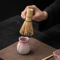 Ensemble de matcha en porcelaine Huayun en huit pièces, écologique, résistant à la chaleur, durable, avec bol à thé, support pour fouet, design de la dynastie Song