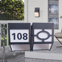 Lampe murale solaire moderne et durable, petite, à LED blanc chaud, étanche avec capteur de lumière, batterie incluse, pour jardin et aménagement paysager