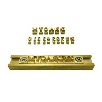 Machine de marquage à chaud manuelle pour logo en cuir avec 60 lettres en laiton et support à fente en T