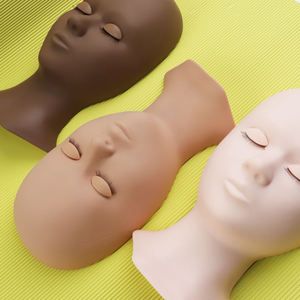 Cabeza de maniquí para pestañas, juegos de maquillaje permanente, entrenamiento, párpados removibles realistas, práctica - Product Image 1