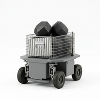 Châssis de robot de direction à quatre roues indépendantes Senfar AMR, charge utile de 80 kg, système de navigation, robot de livraison