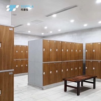 Casiers de bureau modernes en plastique ABS de haute qualité avec serrure à clé, écologiques, capacité de plus de 70 kg, conception à 2 niveaux pour le rangement de vêtements