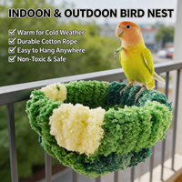 Nid chaud pour perroquet, nid en peluche léger pour oiseaux, nid de couchage pour perruches, perruches à bec rouge et calopsites en hiver