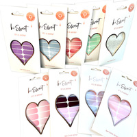 Fenêtre en forme de coeur blanc feuille d'or logo taille personnalisée papier carton presse sur ongles artificiels autocollant emballage boîte enveloppe