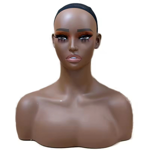Têtes de mannequins féminins réalistes en PVC avec <span class=keywords><strong>buste</strong></span> et épaules pour perruques, prêtes à être expédiées - Product Image 6