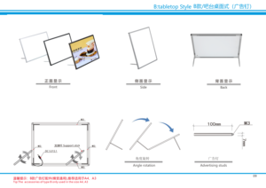 Custom Magnetic LED <strong>Menu</strong> <strong>Board</strong> - Easy Change Poster Light Box for Coffee Shop Counter &amp; Restaurant Displays - Product Image 5