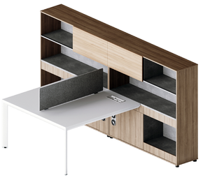 Escritorio de oficina moderno de alta calidad para 1-8 personas, mesa de ordenador de madera convertible con estilo de Panel para estación de trabajo de PC - Product Image 3