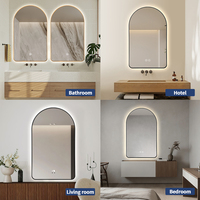 Miroirs de salle de bain certifiés ETL, miroirs LED tactiles, miroir de salon avec éclairage LED, miroir intelligent LED, miroir à interrupteur tactile