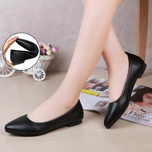 Zapatos <span class=keywords><strong>de</strong></span> Trabajo <span class=keywords><strong>de</strong></span> Piel Suave para Mujer, Sin Cordones, Tacones Altos Finos, Antideslizantes, Impermeables, Diseño Ligero para Azafatas, para Vestir Formal - Product Image 6