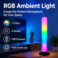 Barre lumineuse portable RVB multicolore en promotion, 7 couleurs, lampe d'ambiance avec télécommande IR, 4 modes pour le gaming et la décoration intérieure