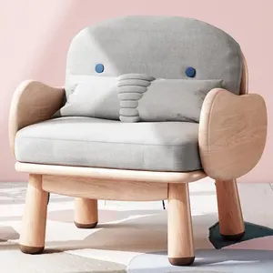 Jieshi Kursi Sofa Kartun Gajah, Kursi Mainan Bayi Desain Kayu Lucu