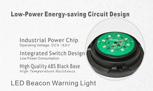 Baliza LED Luz de advertencia Baliza halógena giratoria de 24W con montaje en un solo polo - Product Image 6