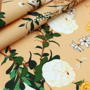 Factory Supply Wholesale Floral Poplin Liberty London Plain Printed Combed 100% Cotton Woven Poplin Fabrics For Dress