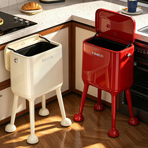COIZY Cestino per Rifiuti da Cucina con Ruote, Bidone <span class=keywords><strong>della</strong></span> <span class=keywords><strong>Spazzatura</strong></span> in Plastica con Coperchio per il Bagno - Product Image 1