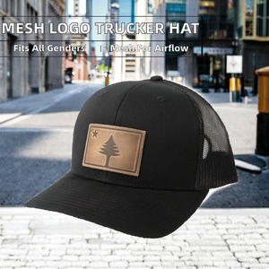 Casquette de baseball unisexe tendance style urbain Y2K en maille poly-coton respirante à 5 panneaux avec logo surdimensionné – Performance et streetwear - Product Image 2