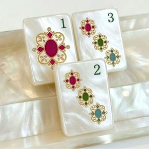 Luxury Custom American <b>Mahjong</b> <b>Set</b>, Premium Acrylic Tiles, Wear-resistant Drop-proof Smooth Art Noble Portable US Mah Jong Game - Product Image 5