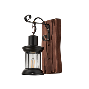Applique murale vintage en bois sculpté à la main pour cabane en rondins <span class=keywords><strong>de</strong></span> ferme décorative hôtel/villa chambres à coucher lanterne LED blanche chaude - Product Image 6