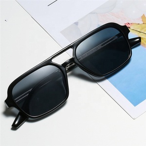 Lunettes de soleil à Double faisceau en métal pour hommes, nouveau Logo personnalisé, mode unisexe, ovales, grands visages, lunettes de soleil, pilote, 2023 - Product Image 1