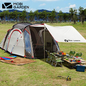 Mobi Garden Family Tent Un dormitorio Una sala de estar Gran espacio A prueba de viento Impermeable Tela Oxford Persiguiendo sueños en el campamento - Product Image 3