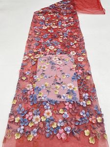 Tissu à paillettes violet clair en vente chaude, tissu brodé à sequins, tissu en tulle 3D, dentelle florale pour robe <span class=keywords><strong>de</strong></span> soirée - Product Image 6