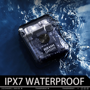 เครื่องโกนหนวดไฟฟ้าพกพาขนาดเล็ก IPX7 แบบใส ใบมีดคู่ สำหรับโกนหนวดแบบเปียก/แห้ง เหมาะสำหรับการเดินทาง ใช้ในบ้านได้ - Product Image 4