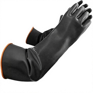 Industrial Chemical Resistant Mechanic <b>Gloves</b> Black Anti-Slip Durable Safety Cuff Sterile 35cm Anti-static Waterproof - Product Image 2