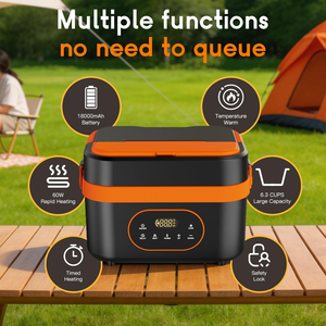Boîte à lunch électrique chauffante premium 2026 avec minuterie intelligente, chargement sans fil et grande capacité pour le bureau et les voyages - Product Image 5
