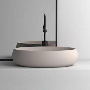 Arte moderno Cerámica Baño <span class=keywords><strong>Verde</strong></span> Gris Mármol Diseño Hotel <span class=keywords><strong>Lavabo</strong></span> ovalado - Product Image 1