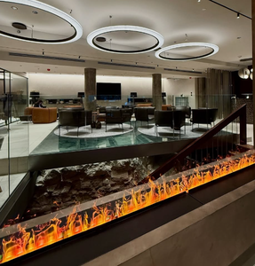 <span class=keywords><strong>Insert</strong></span> de cheminée à vapeur <span class=keywords><strong>panoramique</strong></span> 3D avec flamme LED étanche pour présentoir de salle d'exposition, cheminée électrique à vapeur d'eau - Product Image 3