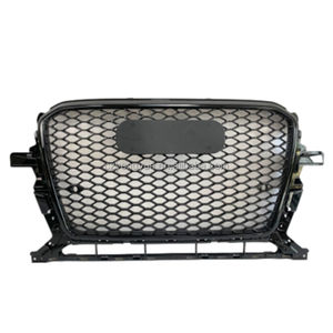Griglia Anteriore RSQ5 Sostitutiva a Nido d'Ape, Griglia Auto Nero Lucido Cromato, Griglia Anteriore <span class=keywords><strong>Q5</strong></span> per <span class=keywords><strong>Audi</strong></span> <span class=keywords><strong>Q5</strong></span> 2013 2014 <span class=keywords><strong>2015</strong></span> - Product Image 5