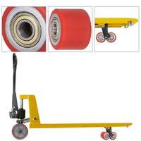 Roues de chariot élévateur robustes en polyuréthane rouge 80/180mm X 70/50mm avec roulement à billes en fer pour chariot à palettes extérieur, capacité 500-800KG