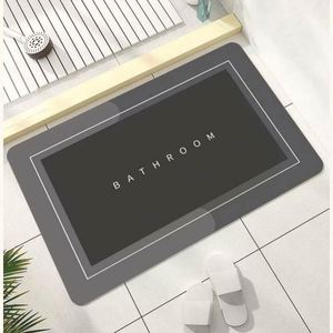 Tapis de bain en diatomite écologique, antidérapant, super absorbant, séchage rapide, impression moderne avec logo personnalisé - Product Image 4