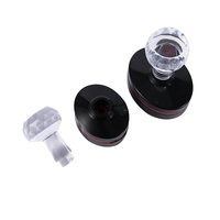 Matériel de tampon flash ovale rond en PVC avec tampon flash de 7 mm, manche en cristal, fournitures de tampons en plastique personnalisées, vente en gros