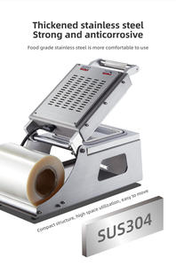 SUS 304 paslanmaz çelik PE plastik sarılmak Film mühür tepsi vakum yapıştırma makinesi ambalaj meyve et için hızlı yiyecek kasesi özelleştirilmiş - Product Image 2