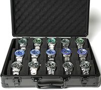 Kotak Jam Tangan 15 Slot, Kotak Penyimpanan Jam Tangan Pria 15 Slot, Kotak Penyimpanan Jam Tangan Pria Cocok untuk Semua Jam Tangan