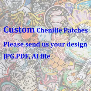 Wholesales Clothing Accessories Appliques Garment Iron On Embroidery Patches Custom For T-shirt Hoodies