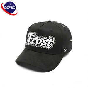 Casquettes de baseball QZFSO de haute qualité à 5 panneaux 100 % coton avec logo brodé, visière incurvée et patch tissé – Casquettes de sport - Product Image 1