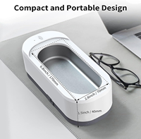 Nettoyeur ultrasonique portable multifonctionnel intelligent Souncrise en acier inoxydable pour lentilles de contact, prothèses dentaires, usage domestique