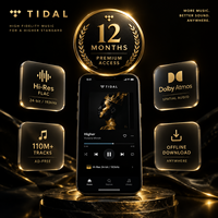 Abonnement Premium Tidall, Musique Tidall, Abonnement au compte Tidall, Hifi Plus