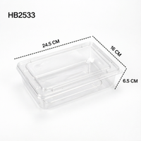 Boîte d'emballage alimentaire transparente pour salade de fruits frais, contenants en plastique pour salade avec couvercle