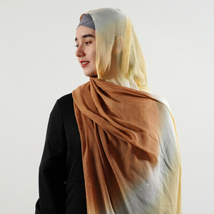 Nouveauté Tendance : Dupatta Islamique en Voile, Châles Ombrés en Rayonne Modal, Foulards Musulmans en Viscose, Voiles Hijab Imprimés et Turbans pour Femmes 2026 - Product Image 1