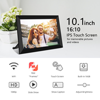 Cadre photo numérique SSA 10 pouces avec écran tactile WIFI, prise en charge de la carte USB SD 16G, cadre photo numérique