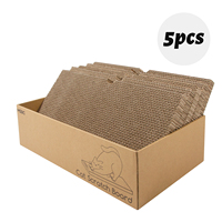 Boîte à gratter pour chat d'intérieur au design interactif avec lit pour chat en carton et patins à gratter Arbres à chat et grattoirs uniques
