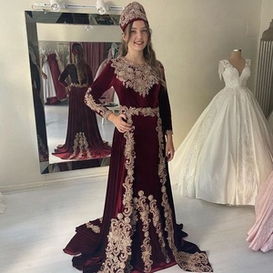 Caftán para boda y fiesta, elegante, embellecedor con cuentas de cristal, trabajo de piedra, nuevo, 2021 - Product Image 1