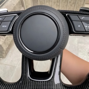 <span class=keywords><strong>Volante</strong></span> de fibra de carbono A3 <span class=keywords><strong>A4</strong></span> A5, parte inferior plana <span class=keywords><strong>A4</strong></span> B8 A5 S3 S4 S5, <span class=keywords><strong>volante</strong></span> de cuero semiperforado para <span class=keywords><strong>Audi</strong></span> - Product Image 3