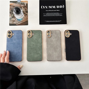 เคสโทรศัพท์หนังแกะเคลือบไฟฟ้าแบบธุรกิจ  หนังกลับหนังแพะ  สำหรับ Iphone 16 15 14 13 12 11 Pro Max จำนวนมาก - Product Image 2